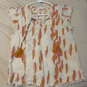 Bohemian Tassel 100% Cotton Women's Top